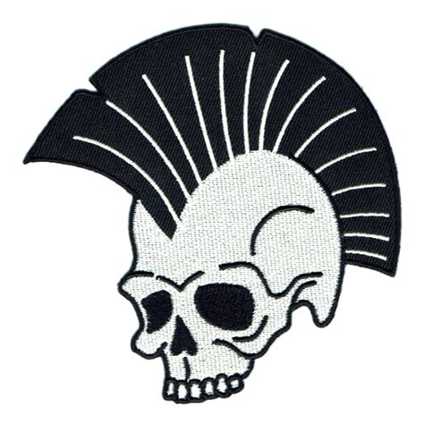 Punk Skull Iron On Patches