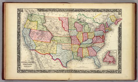 Map Of The United States And Territories David Rumsey Historical