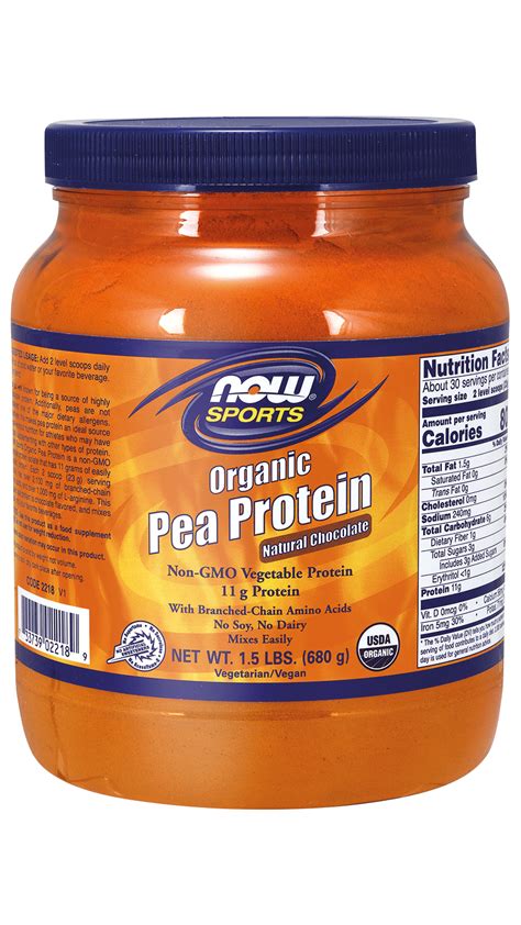 For many people, protein powder is a powerful tool. Pea Protein, Organic Natural Chocolate Powder - 680 g - NOW