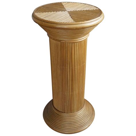 Move small plants around now and then to change the look of a room. Hand Crafted and Stylish Mid-Century Rattan Pedestal ...
