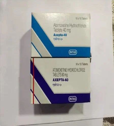 Axepta 40 Mg Tablet At Rs 26206stripe Atomoxetine Hydrochloride