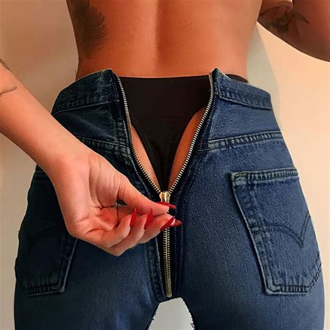 Camila Butt Lifting Back Zipper Jeans Empty Soda