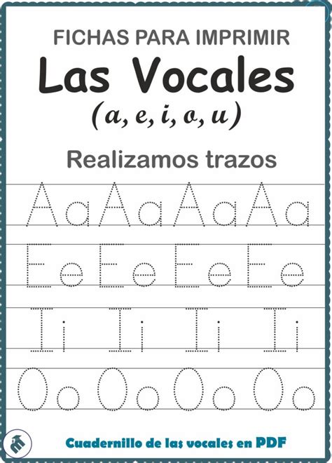 Trazos De Las Vocales Cuadernillo De Trabajo 88c