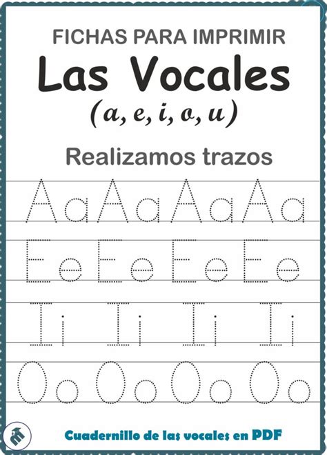 Trazos De Las Vocales Cuadernillo De Trabajo Descargar Pdf