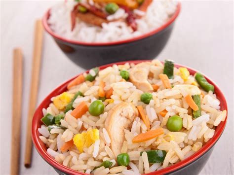 Riz cantonais au poulet Recette de Riz cantonais au poulet