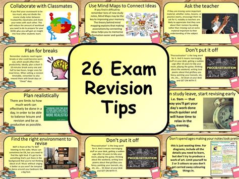 Free 26 Exam Revision Tips Methods Teaching Resources