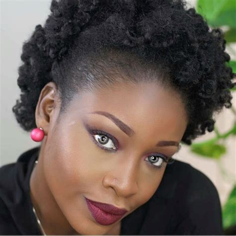 Your hair should not show under the front brim of your combination, garrison, or command ball cap. Hair styles | Natural hair styles, Hair styles, Short afro ...