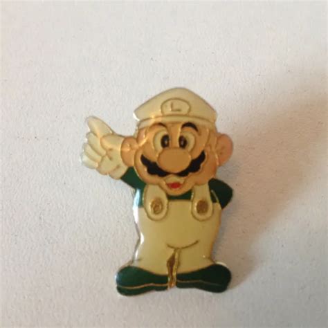 Vintage Pin Badge Super Mario Bros Nintendo Nes Snes 1988 1980s 1