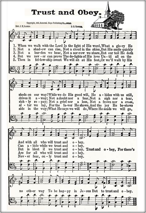 Trust And Obey Hymns Lyrics Hymn Music Gospel Song Lyrics