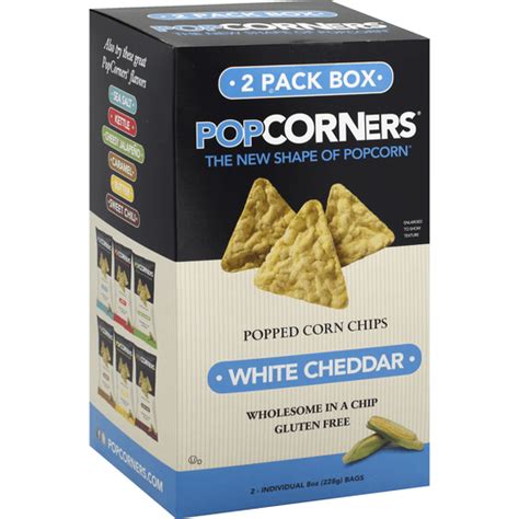 Popcorners Corn Chips Popped White Cheddar Snacks Chips And Dips