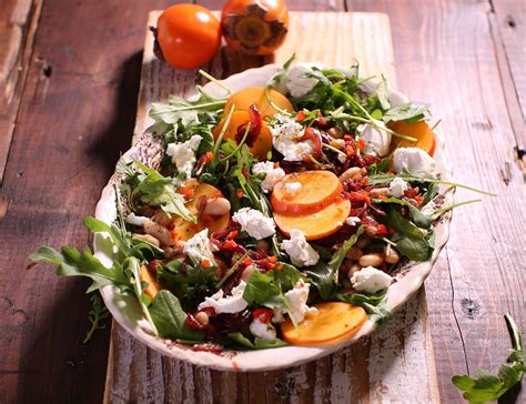 · peach blueberry fluff salad features canned peaches, fresh blueberries, vanilla pudding, cottage cheese. Sharon Fruit & Goat's Cheese Salad Recipe | Abel & Cole