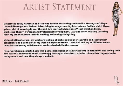 Example of an analytical thesis statement: Image result for artist statement examples | Artist ...