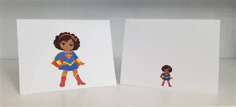 12 Superwoman Supergirl African American Female Stickers For Etsy