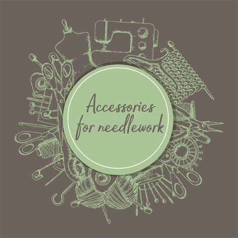 Accessories For Needlework Stock Vector Illustration Of Object 126327449