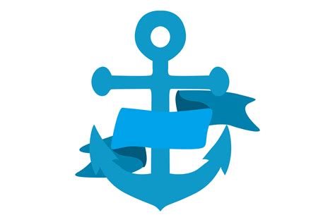 Blue Navy Anchor Logo Icon With Transparent Background 24029680 Png