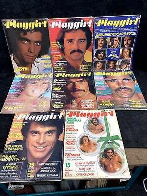 Playgirl Magazine Lot Of All With Centerfolds Intact Ebay