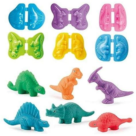 Jhong Playdough Toys Dinosaur World Play Dough Set Creations Tools For