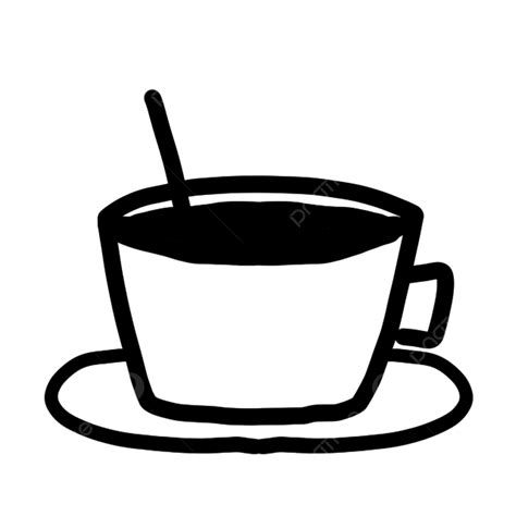 Single Doodles Clipart Vector Creative Black And White Single Doodle Coffee Cup Coffee Coffee