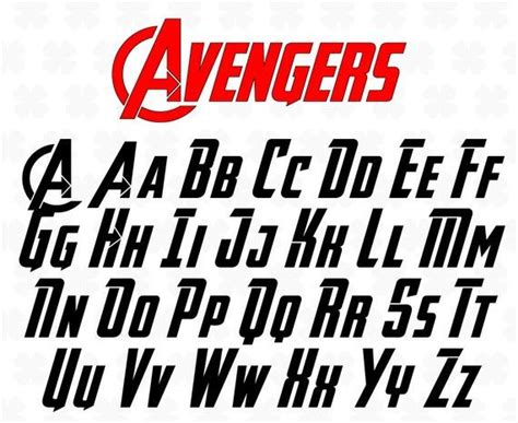 Superhero Font Svg Avengers Font Svg Avengers Alphabet Letters Svg