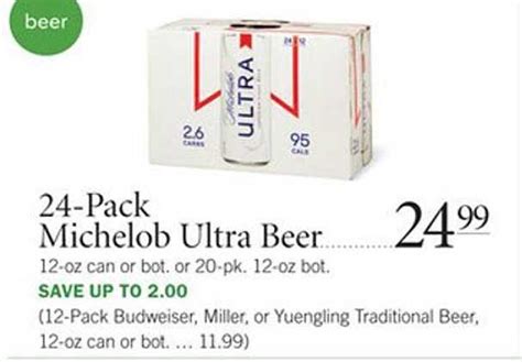 24 Pack Michelob Ultra Beer Offer At Publix