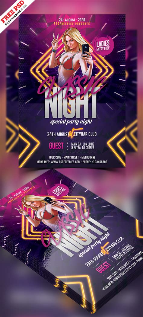 Club Night Party Flyer Free PSD PSDFreebies Com