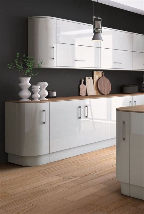I cut and installed the karlby countertop. Acrylic Cabinet Doors 2020 | Light grey kitchens, Glossy ...