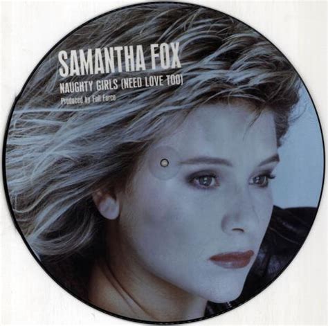 samantha fox naughty girls need love too uk 12 vinyl picture disc 12 inch picture record 16098
