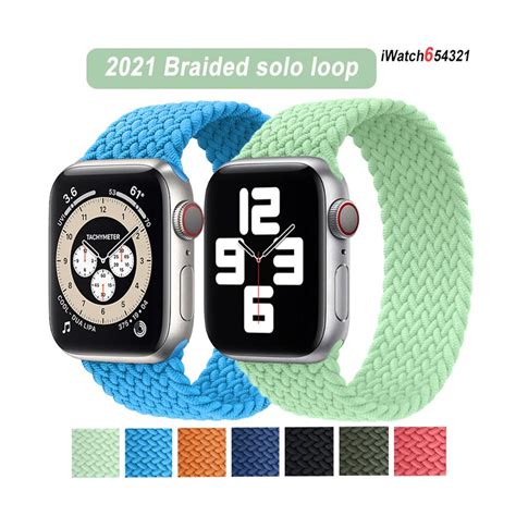 Braided Solo Loop For Apple Watch Band 44mm 40mm 38mm 42mm Etsy