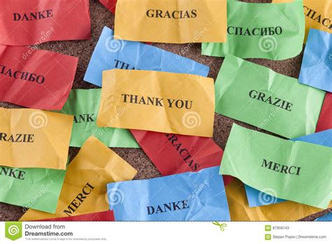 Thank You In Many Languages Stock Image Image Of Color Diversity