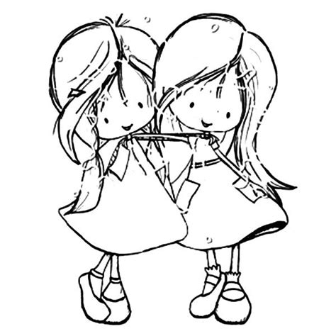 Coloring Pages Of Best Friends at GetColorings.com | Free printable
