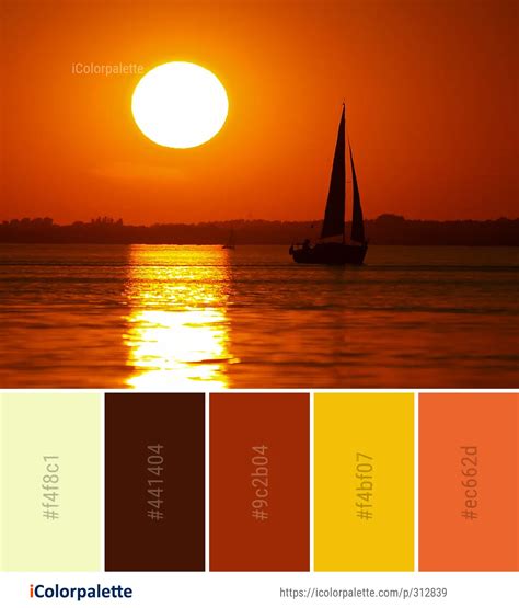 Color Palette Ideas From Water Sunset Calm Image Icolorpalette