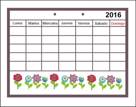 Calendarios 2016 Con Dibujos Para Niños Para Descargar E Imprimir