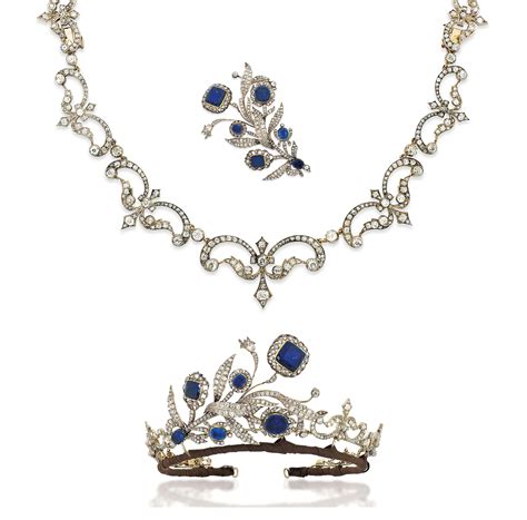 An Antique Sapphire And Diamond Tiara Necklace Christies