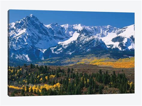 Mountains Covered In Snow Sneffels Range Colorado Canvas Art Print