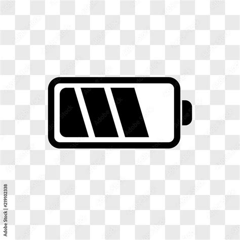 Battery Vector Icon On Transparent Background Battery Icon Stock