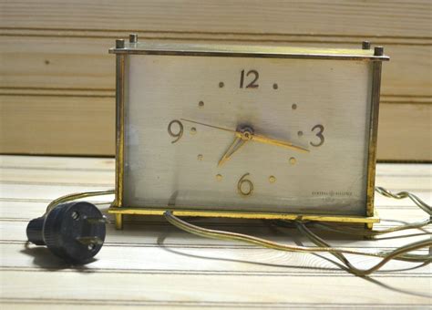 Vintage General Electric GE Alarm Clock Telechron Tabletop Mid Etsy