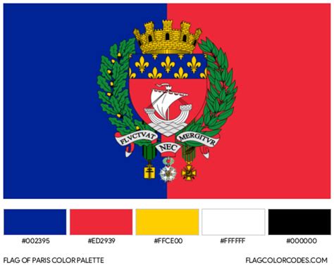 Paris Flag Color Codes