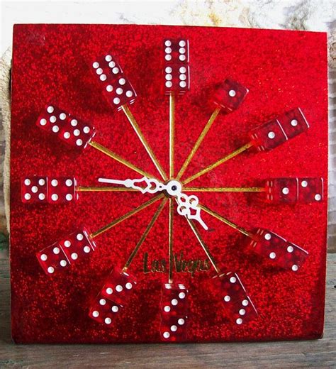 Las Vegas Clock Dice Clock Etsy Canada Clock Etsy Car Paint Colors