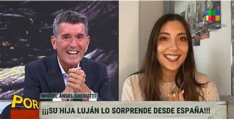 Después de cantar bésame en la boca de ricardo. Miguel Ángel Cherutti se quebró cuando lo cruzaron con su hija