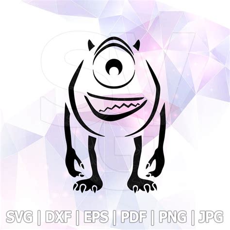 Monsters Inc Mike Wazowski SVG DXF Monstropolis Stencil Vector Etsy