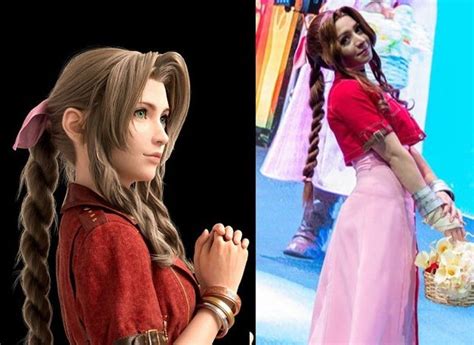 Final Fantasy Vii Remake Aerith Inspired By Cosplay Wig Etsy Final