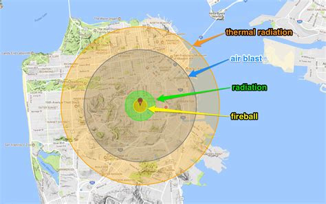 This Nuclear Bomb Map Shows What Would Happen If One Exploded Near You