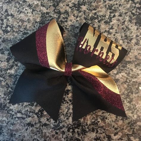 Metallic Cheer Bow In Your Team Cheer Bow With Name And Team In Glitter Great Competition Cheer