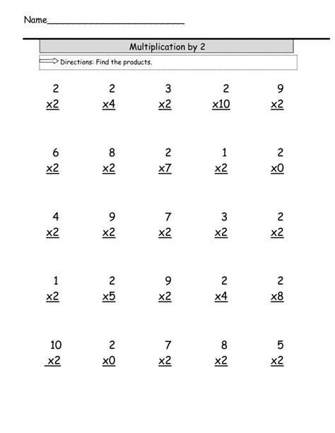 3 Grade Multiplication Worksheets