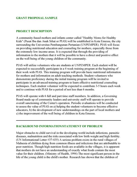 40+ Grant Proposal Templates [NSF, Non-Profit, Research] ᐅ TemplateLab