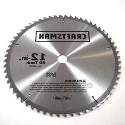 Able to run with different power rates, the saw blade can go with a maximum of 5000 rpm on any miter saw brand with 12 inches size. Craftsman 2QK4 Miter Saw 12-in Blade, 60-Tooth Genuine