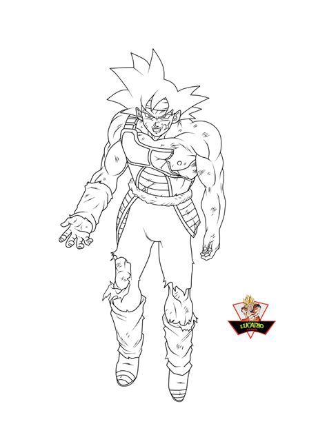 Bardock Lineart by lucariostrike on DeviantArt