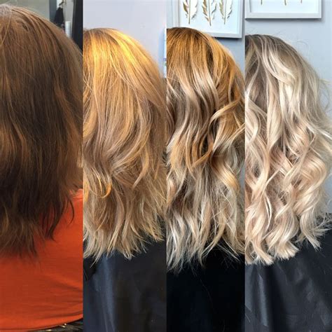The Process Of Dark To Blonde Before And After Lkhairstudios Dark