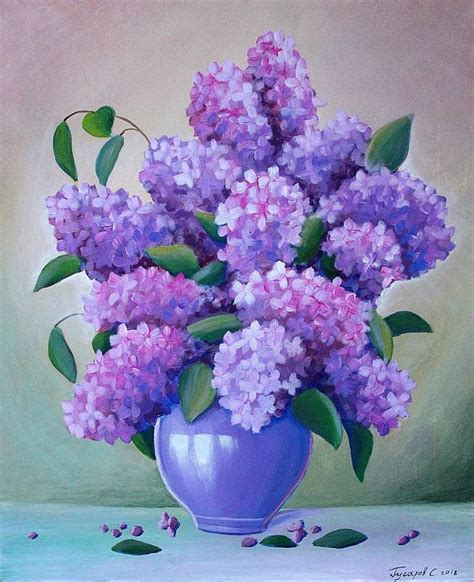 Original Floral Painting By Sergei Gusarov Conceptual Art On Canvas