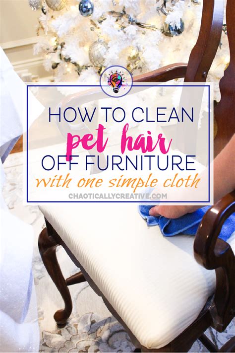 Hairs can stick to fabric rather easily, so that it can get very difficult trying to remove them. How to Clean Chairs Covered in Pet Hair - Chaotically Creative